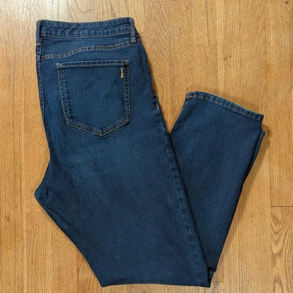 🌟 Vintage America Straight-Up Jeans | Size 16/33 | Timeless Dark Wash Classic - Picture 1 of 10